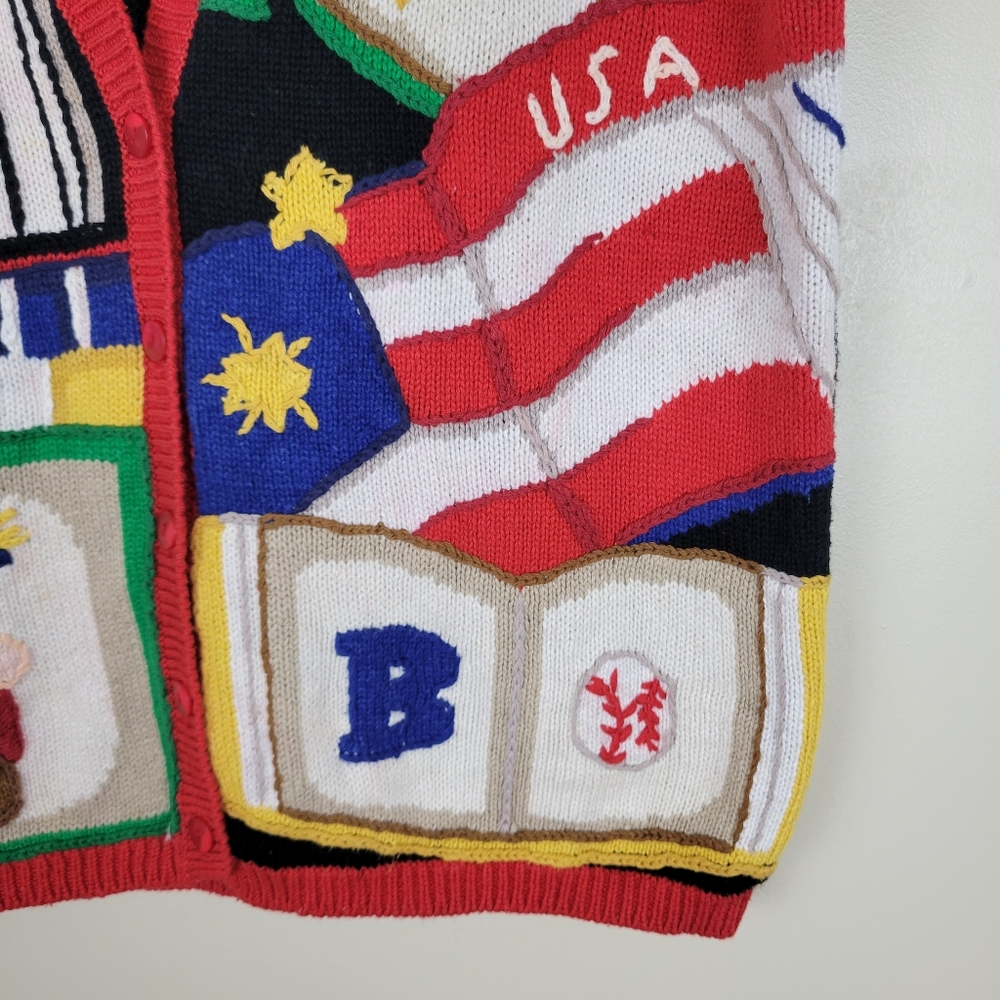 Vtg Lauren Hansen Embroidered Sweater Vest - Picture 6 of 8